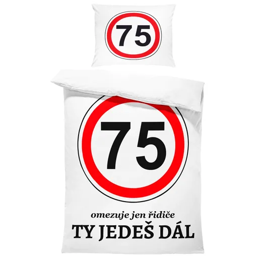 Povlečení Ty jedeš dál – výběr věku (Rozměr : 1x140/200 + 1x90/70, věk: 75)
