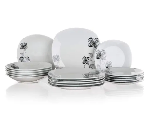 Sada jídelní BANQUET Florea xks - rozbaleno - JEN 5x mělký tal., 5x dezertní tal., 3x hluboké tal.