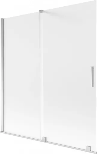 MEXEN/S Velar dvoukřídlá posuvná vanová zástěna 150 x 150, dekor, chrom 896-150-000-31-01