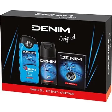 DENIM ORIGINAL Voda po holení  100 ml +  Sprchový gel 250 ml + Deo sprej 150 ml (8008970038056)