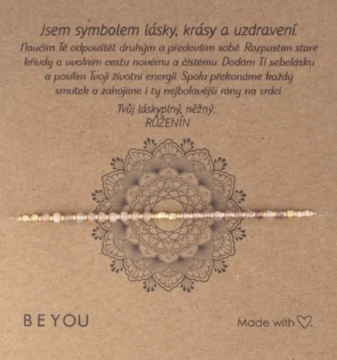 Náramek "Růženín" na dárkové kartě