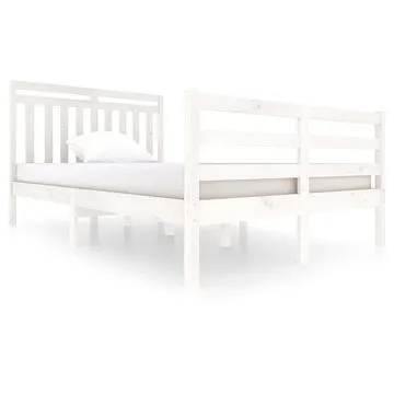 Rám postele bílý masivní dřevo 120 × 200 cm, 3100650 (3100650)