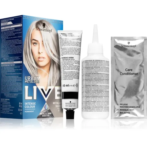 Schwarzkopf LIVE Urban Metallics permanentní barva na vlasy odstín U71 Metallic Silver 1 ks
