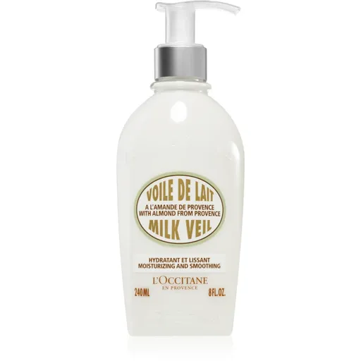 L’Occitane Almond Milk Veil hydratační tělové mléko s vyhlazujícím efektem 240 ml
