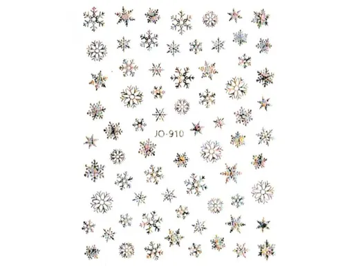 Samolepky na nehty - Sněhové vločky holo JO-910