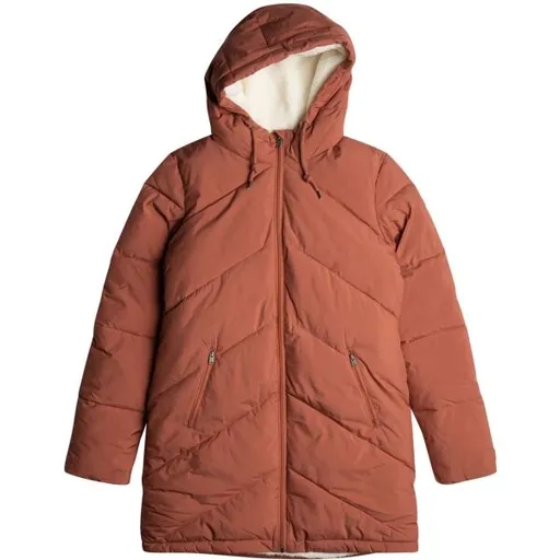 Roxy BETTER WEATHER Dámská dlouhá bunda, oranžová, velikost