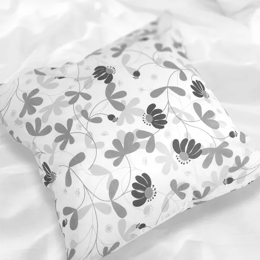 Polášek Bavlněné povlečení KVĚTINOVÁ HARMONIE - Šedá | 40 x 40 cm