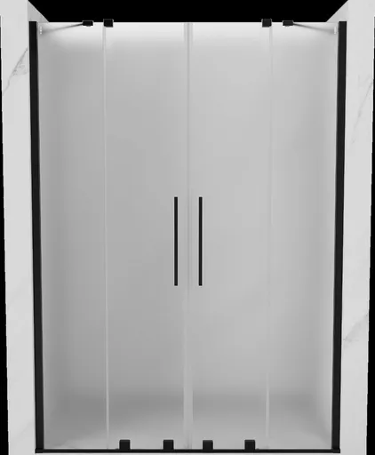 MEXEN/S Velar Duo posuvné sprchové dveře 150, dekor, černá 871-150-000-32-70