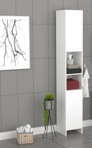 VCM Vysoká skříňka „Malira“, bílá