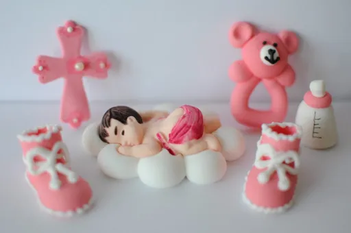 Sada cukrových dekorací Miminko a hračky -