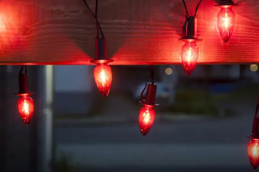 LED VENKOVNÍ souprava Šiška červená, možnost prodloužení, černá kabeláž + napájecí trasformátor