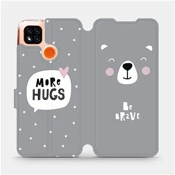 Flipové pouzdro na mobil Xiaomi Redmi 9C - MH06P Be brave - more hugs (5903516335657)
