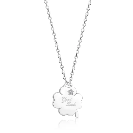 S'Agapõ Okouzlující náhrdelník pro štěstí Good Luck Be My Always SBM52