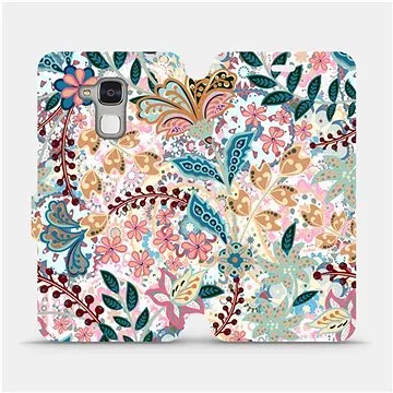 Flipové pouzdro na mobil Honor 7 Lite - MX04S Spletité kvítky a listy (5903516011704)