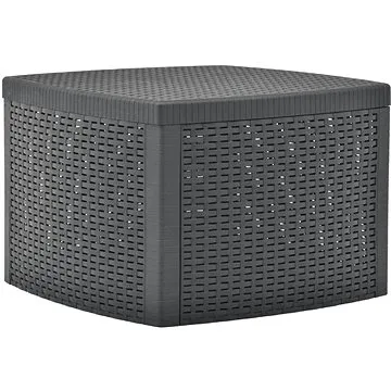 Odkládací stolek antracitový 54 x 54 x 36,5 cm plast (48775)