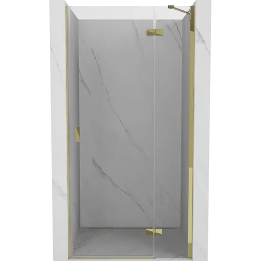 MEXEN/S Mist-H sprchové dveře křídlové pravé 80, transparent, zlatá 8A5-080-000-50-00-P
