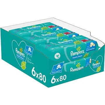 PAMPERS Fresh Clean XXL 480 ks (6× 80 ks) (8006540174746)