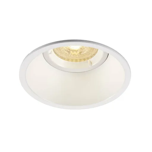 SLV BIG WHITE HORN-O, vestavné svítidlo, QPAR51, kulaté, bílé matné max. 50 W, vč. upínacích pružin 113161