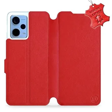 Mobiwear Kožený flip pro Xiaomi Redmi Note 12 5G - Červené - L_RDS (5904808554398)