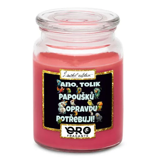Svíčka Tolik papoušků (Vůně svíčky: Višně v čokoládě)