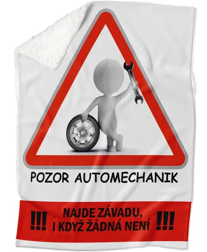 Deka Pozor automechanik (Podšití beránkem: ANO)
