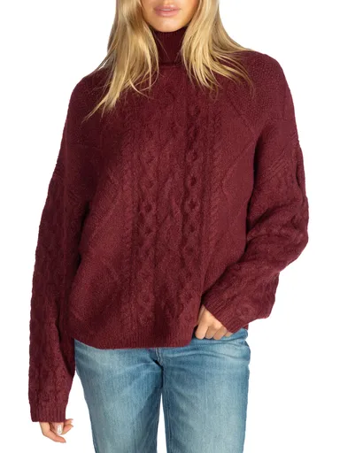 Guess dámský vínový svetr W3BR17Z2YZ2 M