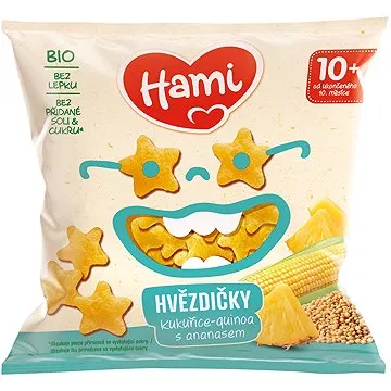 Hami Bio kukuřičné-quinoa křupky s ananasem 20 g, 12+ (8590340173578)