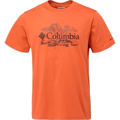 Columbia KETTLE RIVER GRAPHIC TEE Pánské triko, oranžová, velikost