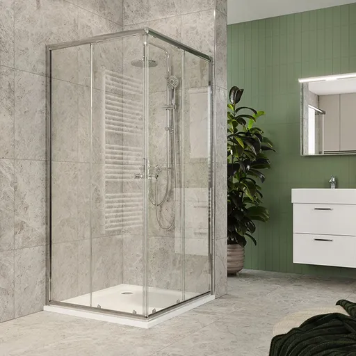 Mereo Sprchový kout, Kora Lite, čtverec, 80 cm,  chrom ALU, sklo Čiré CK34133Z