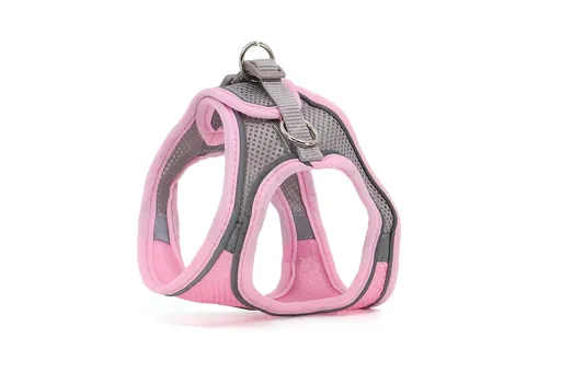 Vsepropejska Neve postroj pro psa s vodítkem | 22 – 46 cm Barva: Tmavě růžová, Obvod hrudníku: 40 - 46 cm