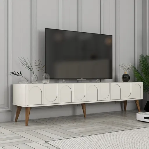 TV stolek Lyon 44 - Cream, Walnut