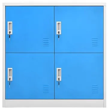 Uzamykatelná skříň světle šedá a modrá 336433 (336433)