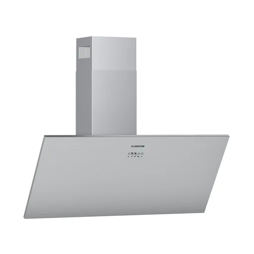 Klarstein Silver Lining 90, digestoř, 90 cm, nástěnná, 600 m³/h, A, nerezová ocel