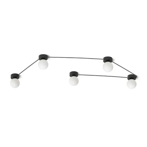 RED - DESIGN RENDL RENDL VELA V stropní svítidlo černá opálové sklo 230V G9 5x6W R14387