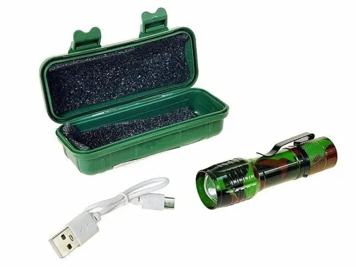 Kovová ruční svítilna v plastovém pouzdře (9x2cm)