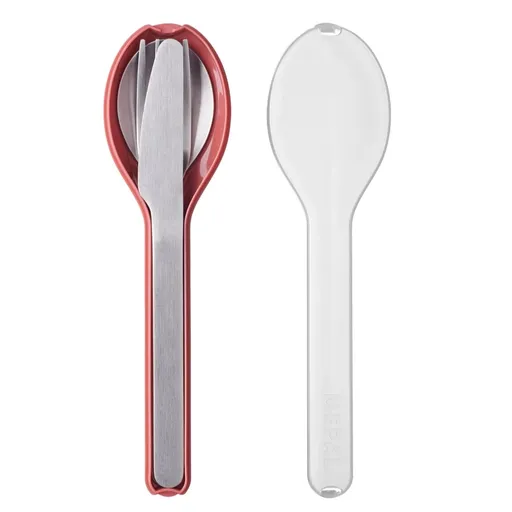 Sada cestovních příborů ELLIPSE, sada 3 ks, sytá mauve, nerezová ocel, Mepal