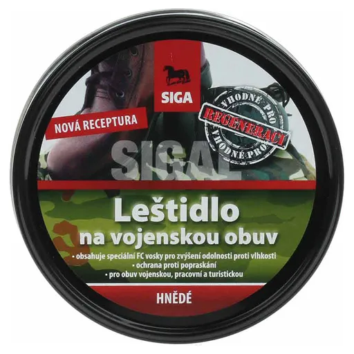 Sigal vojenské leštidlo hnědé 100g