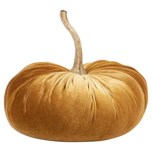 Oranžová sametová dekorativní dýně Pumpkin - 28*30*29cm DCFPO28