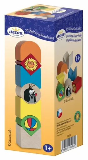 Dřevěná balanční pyramida s Krtkem