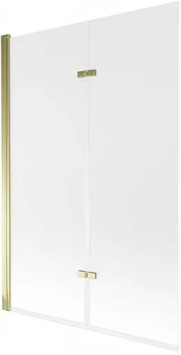 MEXEN Castor vanová zástěna 2-křídlo 120x150, dekor, zlato 892-120-002-50-30