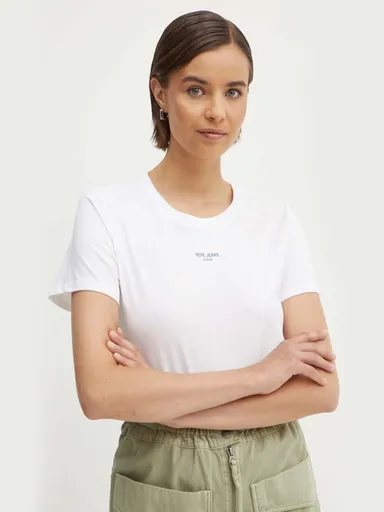 Pepe Jeans dámské bílé tričko PL505877800 XS