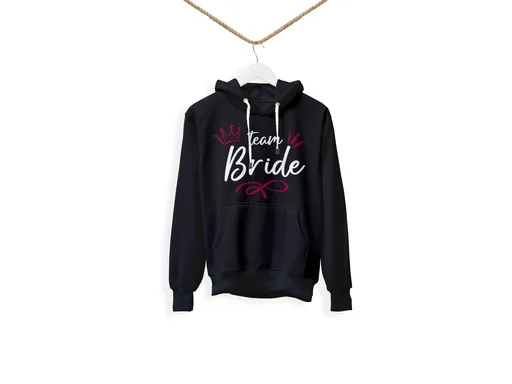 Personal Dámská mikina - Team Bride korunka Barva: Čierna, Velikost - dospělý: L