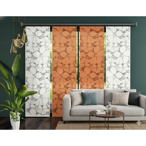 Závěsový panel, Floris 50 x 240 cm oranžová