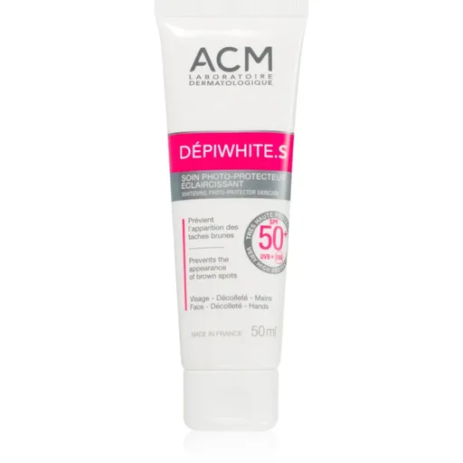 ACM Dépiwhite S ochranný krém na obličej a dekolt SPF 50+ 50 ml
