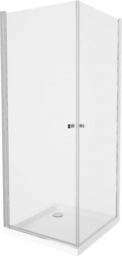 MEXEN/S PRETORIA duo sprchový kout 70 x 70, transparent, chrom + vanička včetně sifonu 852-070-070-01-02-4010