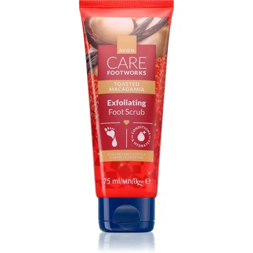 Avon Care Toasted Macadamia exfoliační peeling na nohy 75 ml