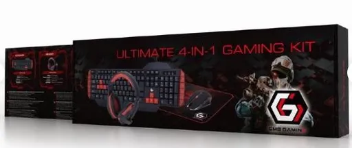 GEMBIRD Ultimátní herní sada 4 v 1 s americkým rozložením klávesnice