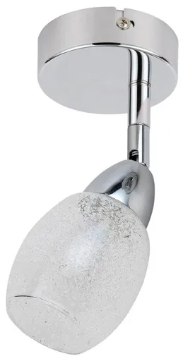 Nástěnné svítidlo 1X6W SMD kulatá hlava s vyměnitelným stínidlem, chrom/čiré, RICO