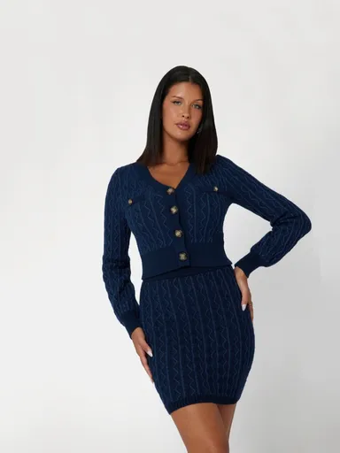 Guess dámský modrý svetr W4BR0FZ3K40 M