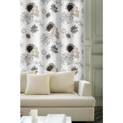 Výprodej Dekorační látky, OXY Gardenie,hnědá, 150 cm